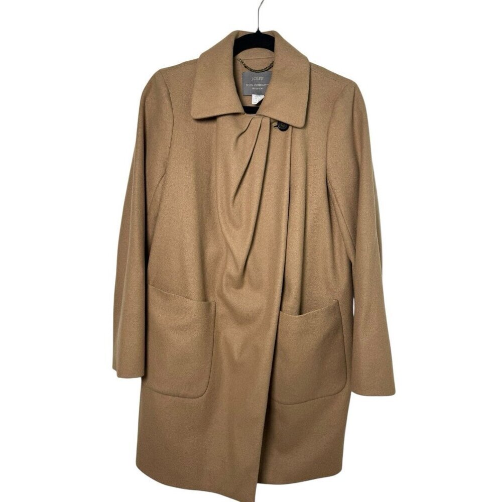 J.Crew Nello Gori Capella Wool Cashmere Coat Size 2 EUC Camel Tan